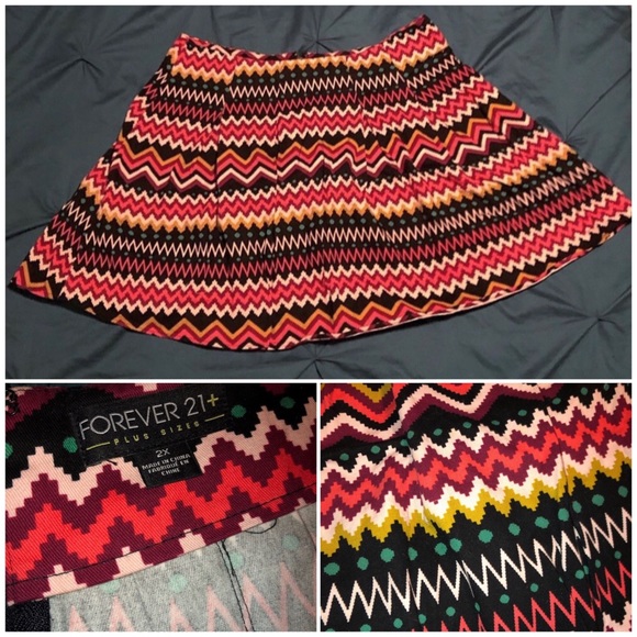 Forever 21 Dresses & Skirts - Fun skirt! Chevron